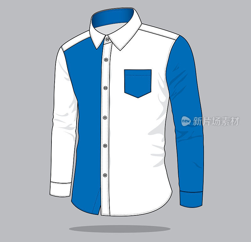 Uniform Shirt Design Vector (Blue /White)